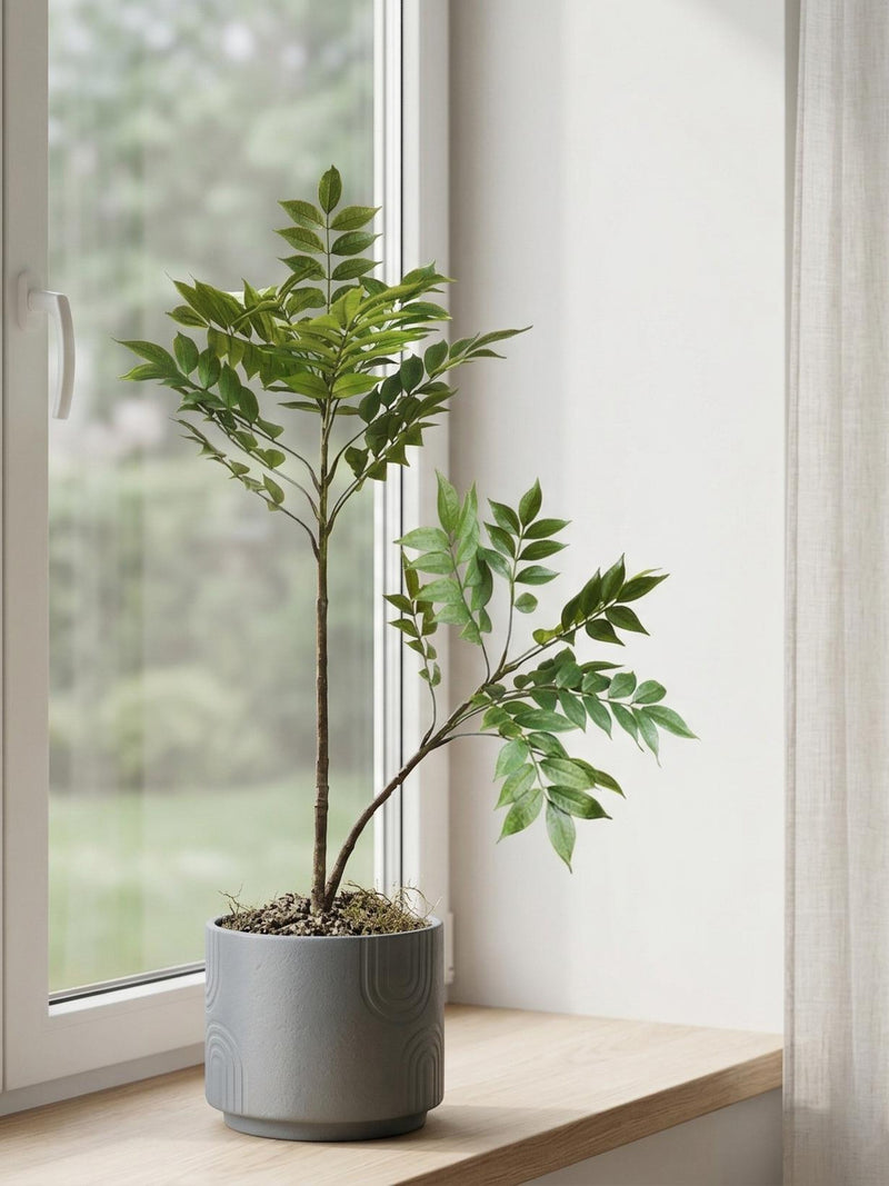 Artificial Ficus Tree Branch, Realistic Tropical Plant, (No Pot) faux plants