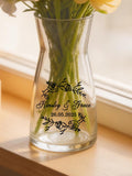 Custom Wedding Flower Vase, Initial Date Vase, Mr & Mrs Gift, Gift For Couple, Engaged Vase, Wedding Gift for Newlyweds, Anniversary Gift ANNIVERSARY
