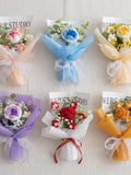 Crochet Flower Bouquet,Handmade Yarn Flower Gift,Birthday Flower Delivery,Mothers Day Gift,Valentines Day Gift,Unique Gifts_Everlasting Love FLOWER DELIVERY