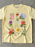 Blooms Flower Graphic Heavy Cotton Tee: Comfort Colors Floral Outdoorsy Tees sympathy flower