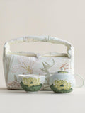 Purity and Grace: Green Lotus Ceramic Teaware Series house warming flower