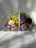 Preserved Wedding Flower Resin Bookends (7x5") wedding flower