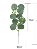1 Pcs Artificial Eucalyptus Branches, Green Artificial Plant, Eucalyptus Leaves, Wedding Arrangement, Home Decor, For Bouquets faux plants