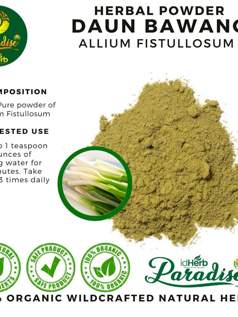 Pure Powder Of Pure Welsh onion or Spring Onion (Allium Fistullosum) 100% Organic WildCrafted Fresh Natural Herbs flower spore