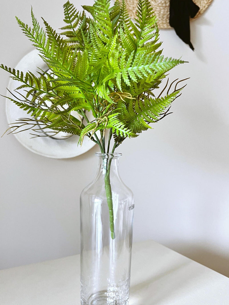 Faux Fern Stems Bouquet & Wreath Filler Artificial Greenery, bouquet of 5 stems, 40 cm / 16 inches faux plants
