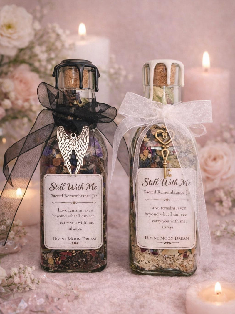 Still With Me Ð Sacred Remembrance Jar | Grief Gift | Sympathy Gift | Memorial Keepsake | Loss of Loved One | Healing Crystal Jar sympathy flower