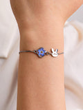 Forget Me Not Flower Bunny Name Bracelet, Rabbit Memorial Jewelry, Personalized Pet Loss Gift, Bunny Keepsake Gift, Gift for Rabbit Lovers sympathy flower