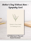 Lily of the Valley Mothers Day Grief Card | Loss of Mom Sympathy Card | Thinking of You Floral Card Loss of Mom Floral Botanical sympathy flower