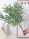 1/3/5/10 Pcs Artificial Willow Leaves Green Plant Branch, Green Artificial Plants, Wedding Arrangement, Home Decor, Bouquet faux plants