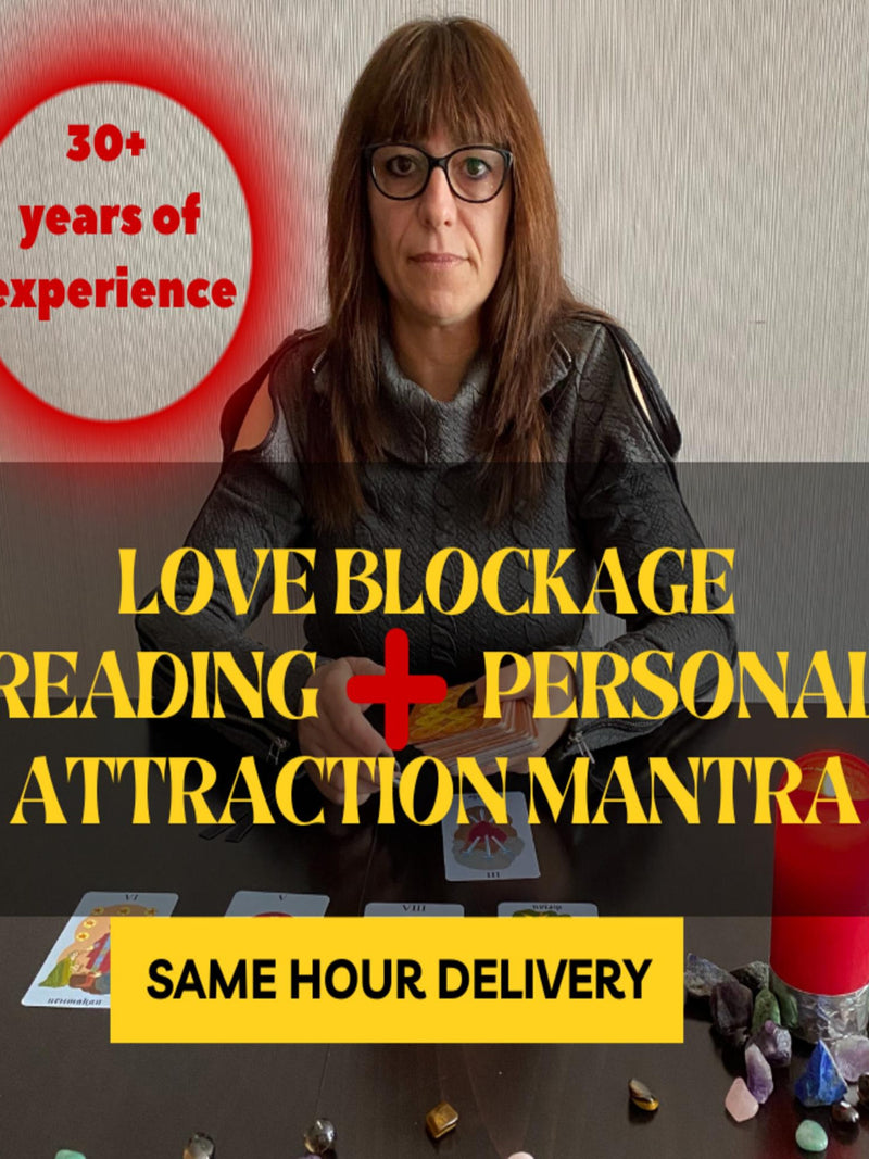 Love Blockage Reading + Personal Attraction Mantra (Same Hour Delivery) Love Romance Flower