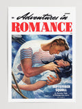 Vintage Romance Comic Wall Art Ð 1950s Stormy Sailor Love Cover Poster, Retro Pulp Illustration Print | Atomic Archive Prints Love Romance Flower