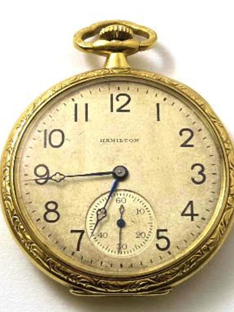 Vintage Hamilton Pocket Watch, 1920's, Vintage Watches silk flower