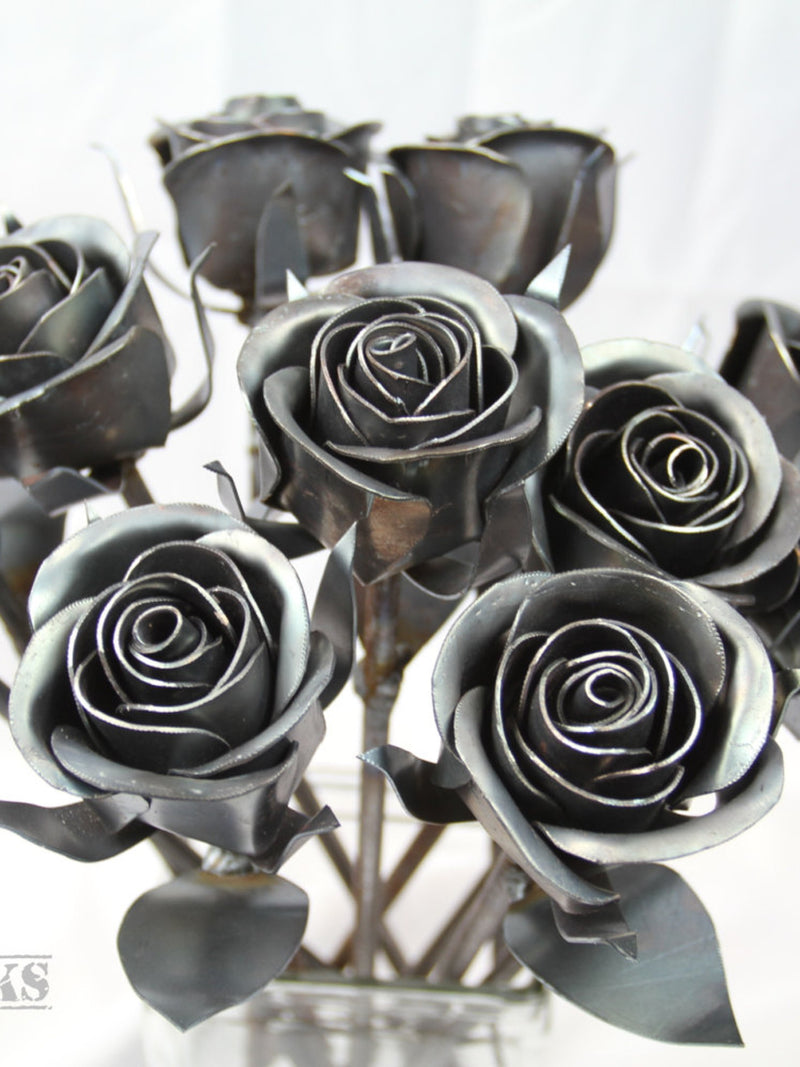 11th Anniversary Gift, 11 Steel Roses, Metal Rose Bouquet, Steel Anniversary, Eleventh Anniversary Gift ANNIVERSARY