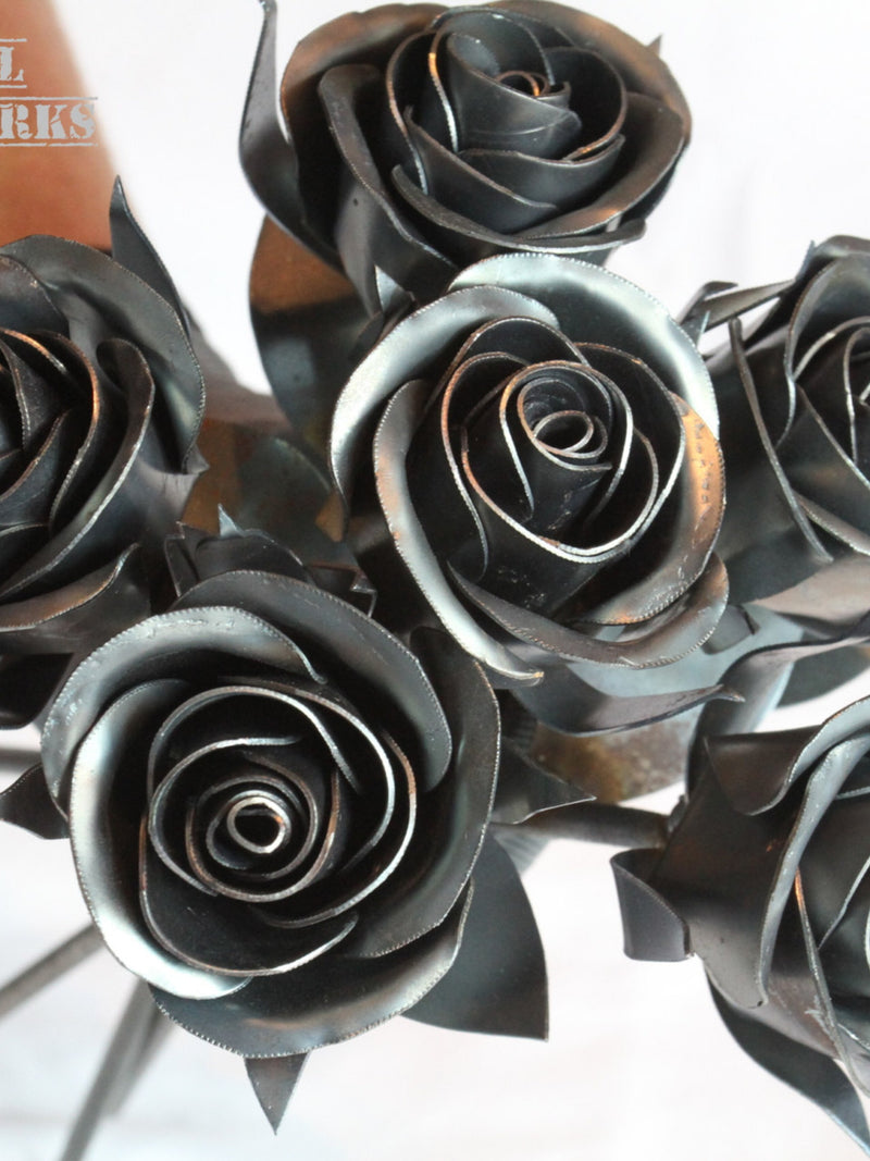Half Dozen Metal Rose Bouquet,  Sixth Anniversary, Iron Anniversary, 11th Anniversary, 6th Anniversary, 4th Anniversary ANNIVERSARY