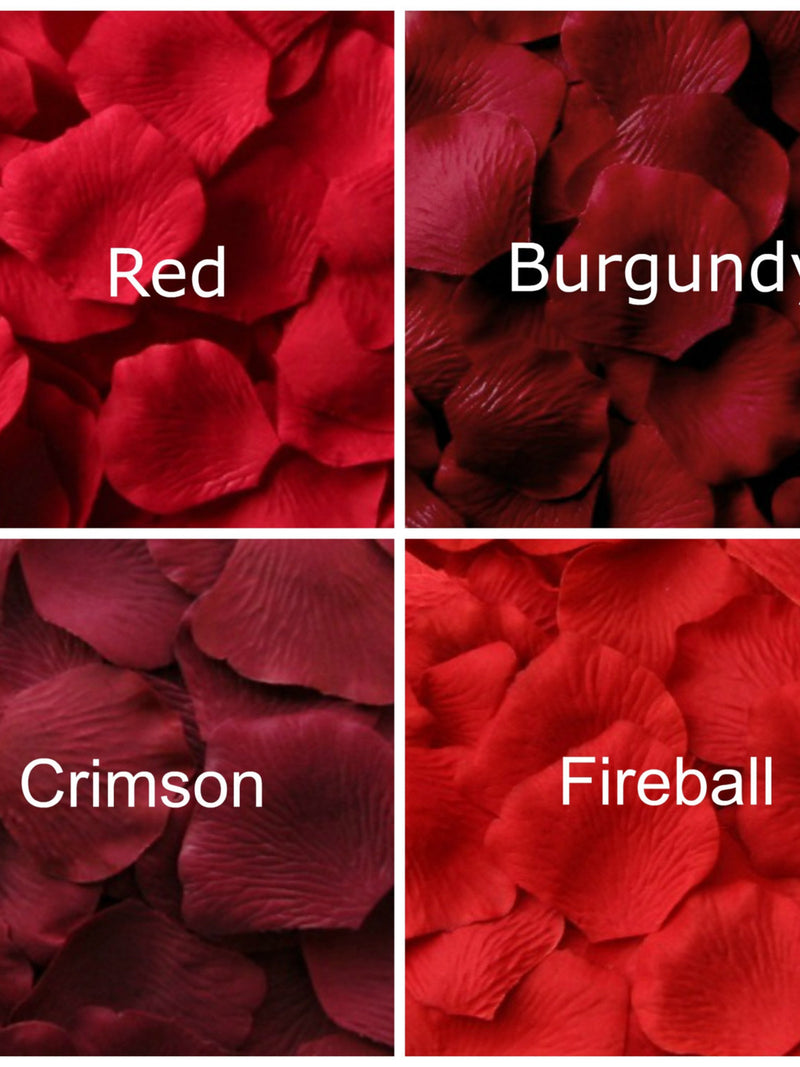 Red Silk Rose Petals, 300 petals silk flower