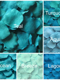 Silk Rose Petals, 300 petals, Tropical Teal's silk flower