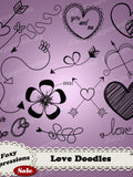 Love Doodles digital clip art pack comes with 15 hand drawn arrows, hearts, flowers, & love sayings that is sure to bring a touch of romance Love Romance Flower
