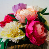 Ombre Peony - Paper Flower - Templates - Instant Download - Video Turorial - SVG - Silhouette - Scan&Cut - DIY - Bouquet - Centerpiece