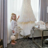 Flower Girl or Junior Bridesmaid Silk Bridal Party Robe Gift Shower ~ BLANK