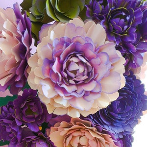 Garden Rose Majestic - Paper Flower - Templates - DIY - Digital Delivery - Video Tutorial - SVG - Cricut - Silhouette - Brothers - Bouquet