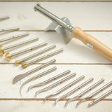 20 items. Professional flower making set of 16 tools + soldering iron  + stand iron + soft pad+ video tutorials