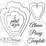 Giant Paper Peonies, Printable PDF Flower Templates, Peony PDF Templates, Large Flower Templates, Birthday Flower Backdrop