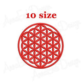 Flower of life Embroidery Design. Mandala Embroidery Design. Mandala Flower.  Sacred Geometry. Flower Symbol. Flower Embroidery Design