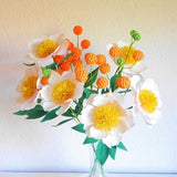 Yasmine Mei Bouquet - Paper flowers - Claire de Lune Peony - Billy Balls - Digital Delivery - Templates + Tutorial (item description) - SVG