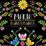 Mexican Watercolor flower clip art, Fiesta Mexicana, Mexican Party, Clipart PNG, hand painted, Mexican colorful