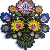 X Large Quality Flower Patch Embroidered Jacket Applique Iron On Scandi 10