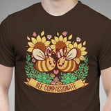 UK Delivery // Bee Compassionate - Save the bumblebees T-Shirt // Cute compassionate pun // Cute bee tee // honeybee// positive message