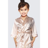 Champagne Flower Girl Robes | Personalized Satin Robes | Custom Satin Robes | Satin Wedding Robes | Satin Bridal Robes | Satin Robe