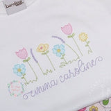 Spring wild flowers floral quick stitch, light fill, sketch fill vintage stitch machine embroidery design file