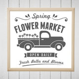 Spring Flower Market svg.  Flower Delivery Truck svg Clipart.  Rustic Spring Sign Design Clip art.  Instant Download svg & png.