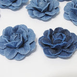 5 Pieces of Denim Flowers, 5cm / 7cm Flower to Decor Hats or Shoes or Bags or Belts, Headband Flower, Hair Clip Flower, Flower Applique