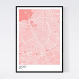 Madrid, Spain Map Art Print -  Many Colours - Art Quality Paper - Fast Delivery - Wall Art // Scandi // Retro // Minimal