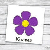 Flower Applique design - 10 SIZES machine embroidery file - INSTANT DOWNLOAD