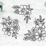 Flower SVG Files, Floral SVG files, Flower cut file, Flower Border svg, Flower Corner svg, Bundle, Floral, Floral Cut file, Rose svg, Daisy
