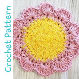 Crochet Dish Scrubby Flower Pattern