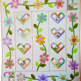 Hearts and Flowers Lap Quilt Pattern