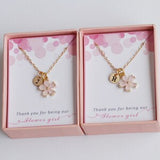 flower girl necklace jewelry, toddler flower girl set, personalized flower girl gift, wedding gift, little girl necklace handmade jewelry
