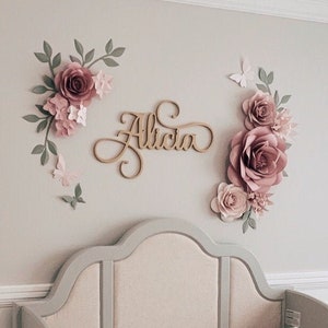 Paper Flowers Wall Decor - Paper Flowers - Paper Flowers Nursery  (code:#199)