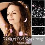 21 PNG Falling Pink White Petals Photoshop Overlays, Wedding, Spring, Romantic, Magic, Rose petals, Blossom, High Res, Instant Download