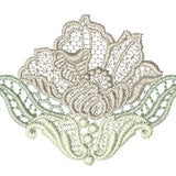 Lace - Antique Flower Small - beautiful free standing lace machine Embroidery design by Sue Box