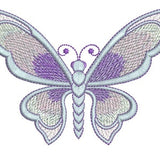 Butterfly - Art Nouveau design 12 by Sue Box - Elegant machine embroidery design by Sue Box in 2 sizes