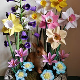 Easter Bundle - 5 Flower Templates (see item details) - Egg basket - Digital Delivery - Video Tutorial - SVG - Silhouette - Scan&Cut