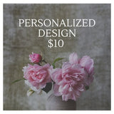 Personalised design fee or extra delivery fee
