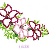 Flowers embroidery designs - Flower embroidery design machine embroidery pattern - rose embroidery file - flower applique design floral