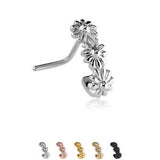 316L Surgical Steel, Black, Gold or Rose Gold Nose Hugger¨ Nose Ring, Screw, L Bend, Straight Stud, Flower. Choose Your Style & Color 20G.
