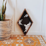 Flower Diamond Wood Sign